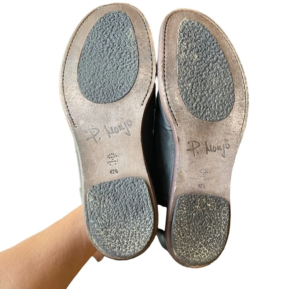 P. Monjo black lace up ankle boots 42.5 11.5 EUC flawless Made in Spain - Picture 8 of 10